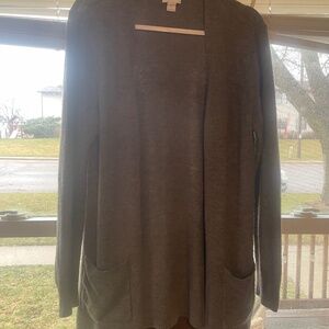 Large Taupe Cardigan with pockets